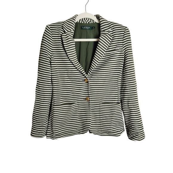 Lauren by Ralph Lauren Jackets & Blazers - Lauren Ralph Lauren knit sweater blazer sz S olive green preppy old Money career